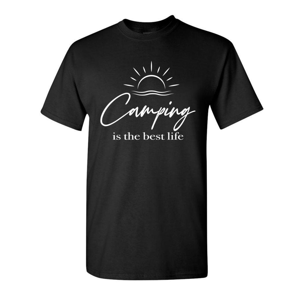 T-shirt Humour Camping Forêt Montagne Randonnée - Coton 100% - Tailles S à 5XL - Cadeau été